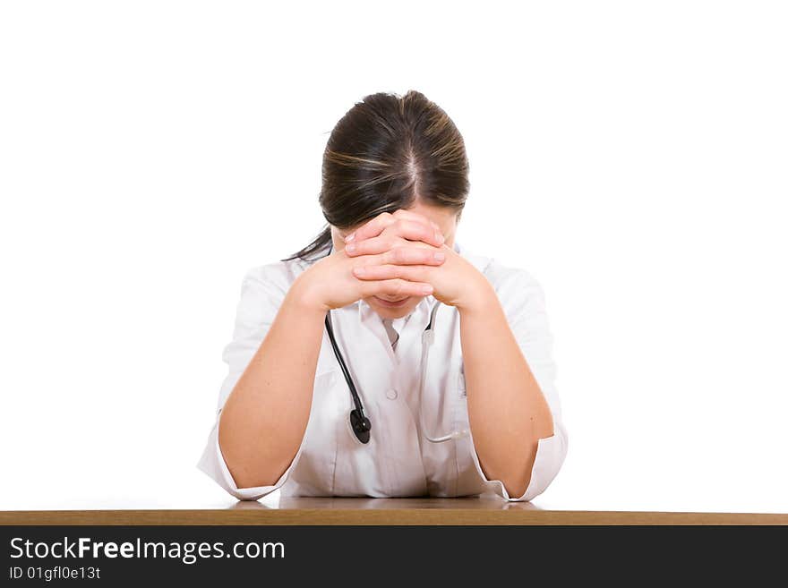 Female Doctor At Desk