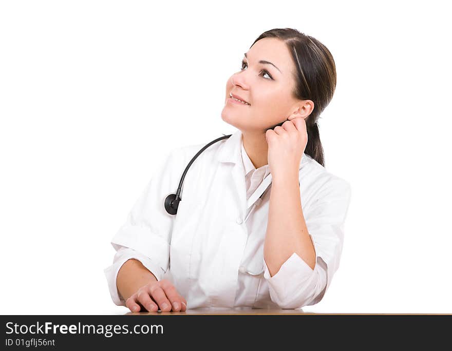 Female Doctor At Desk