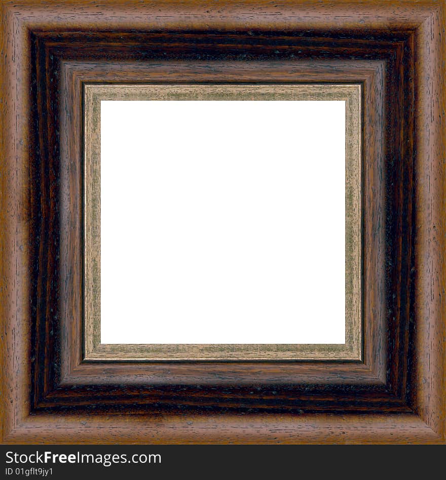 A picture frame on a white