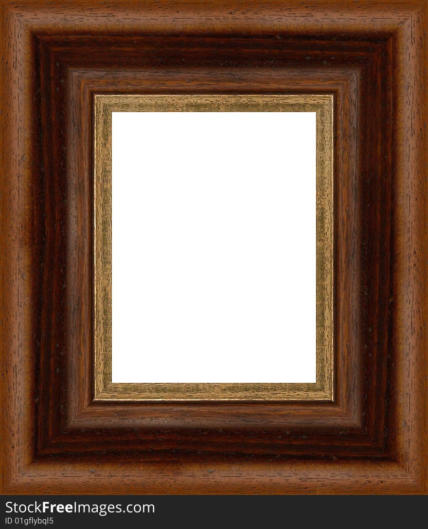 A picture frame on a white