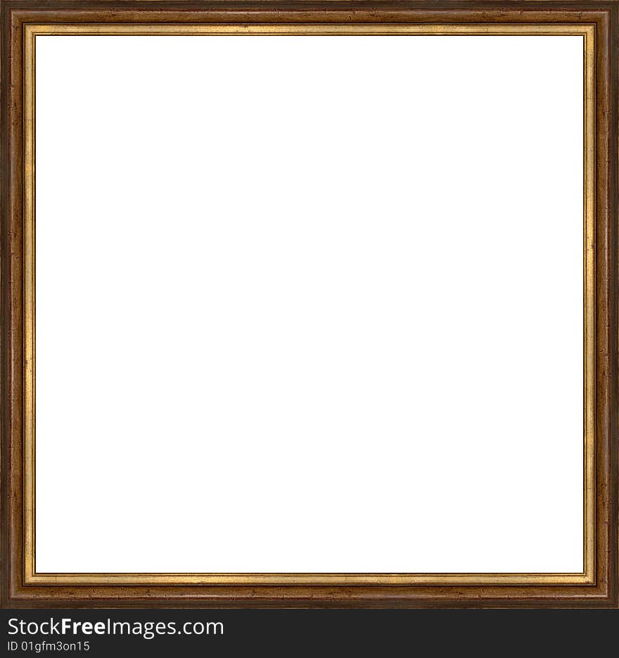 A picture  frame on a white