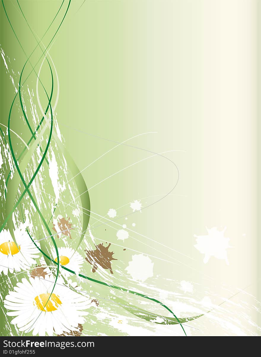 Illustration of flower grunge background. Illustration of flower grunge background