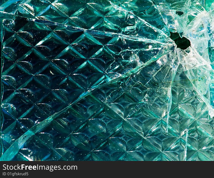 Cracks on glass аbstract background