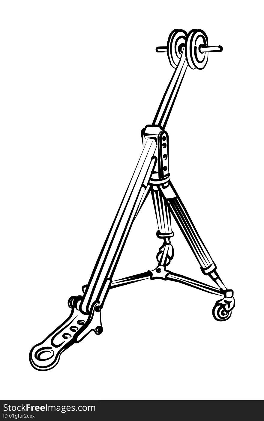 Tripod on a white background created in the Adobe illustrator 8. Tripod on a white background created in the Adobe illustrator 8