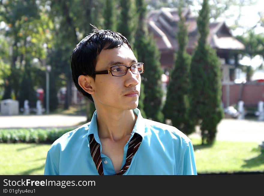 Young boy fashion with glasses