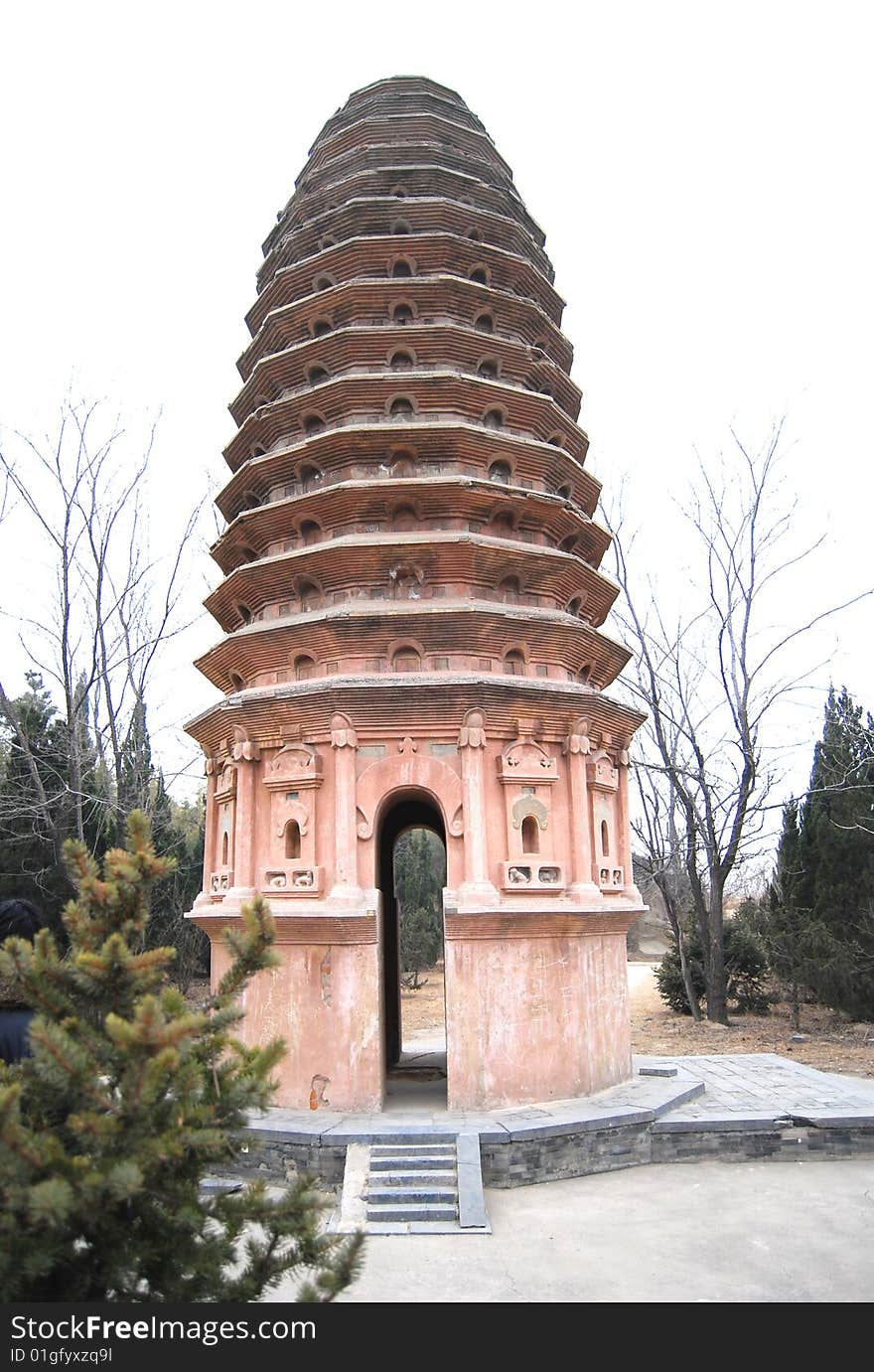 China's ancient tower belonging to the ancient architecture