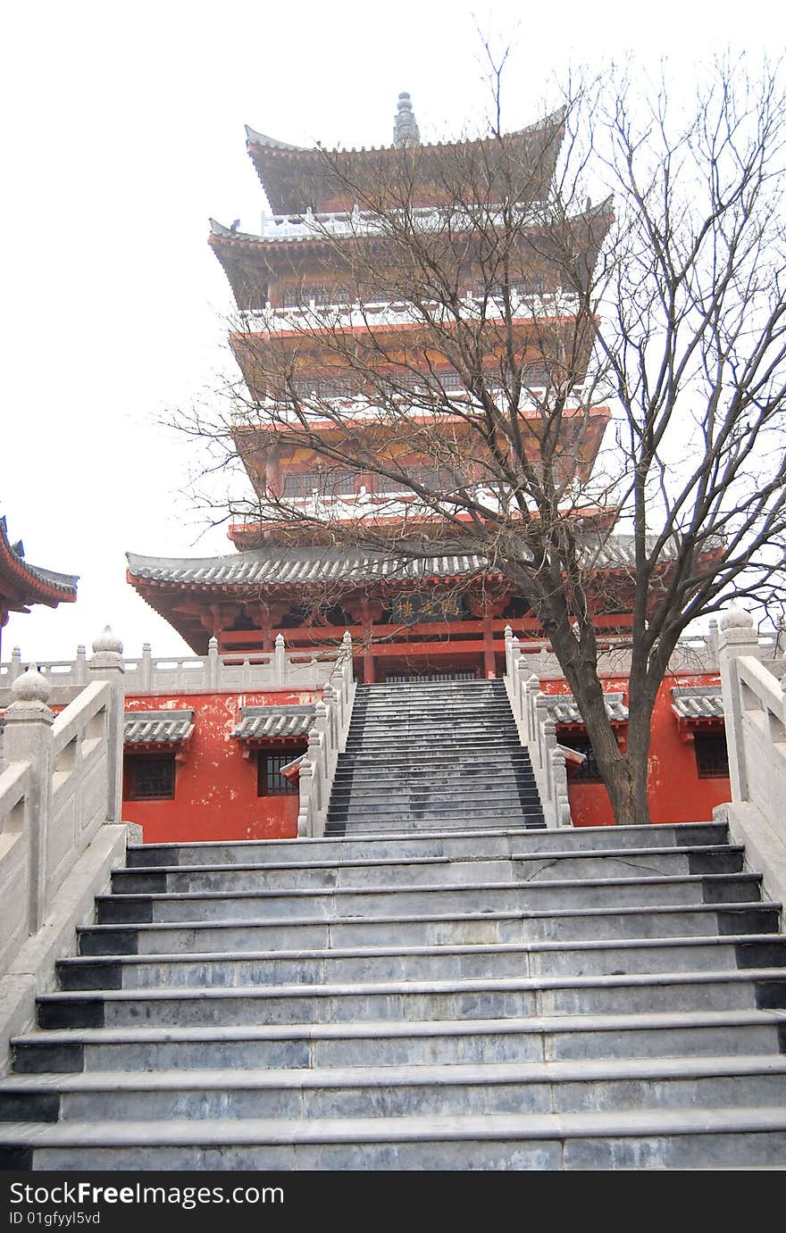 China's ancient tower belonging to the ancient architecture