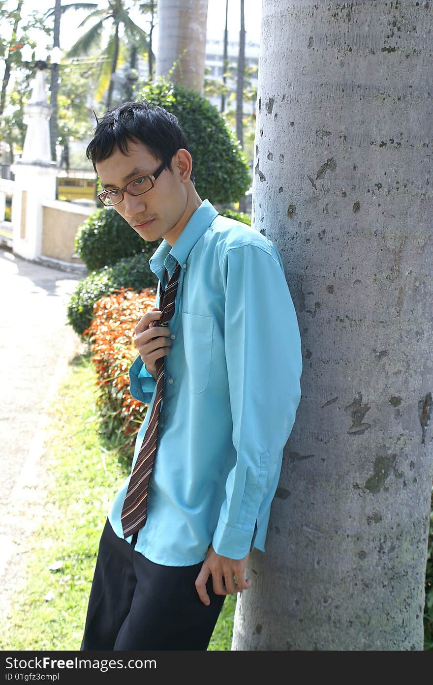 Young boy fashion with glasses