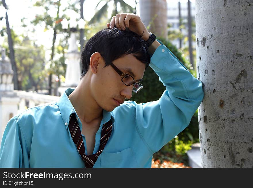 Young boy fashion with glasses