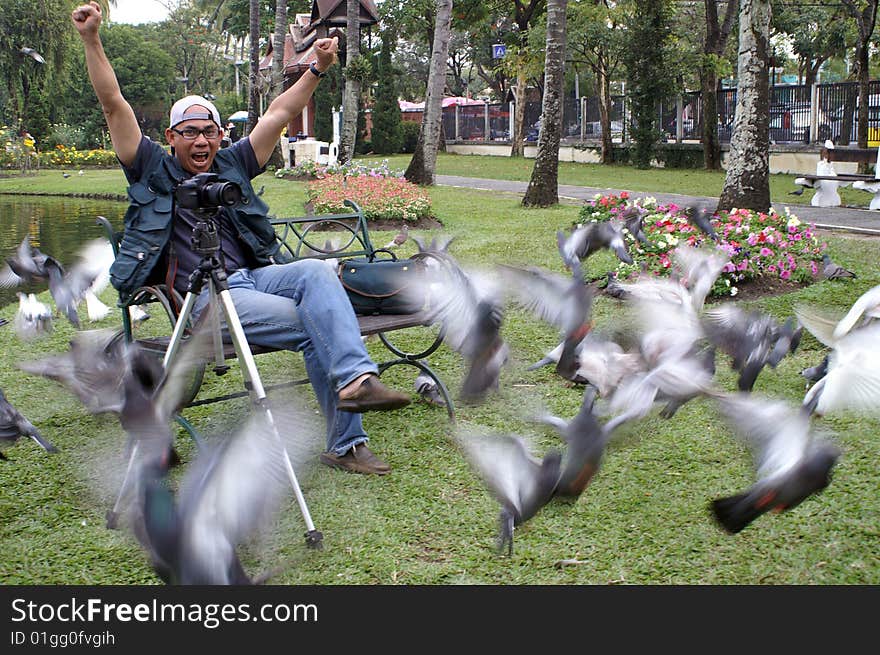 Happy photographer