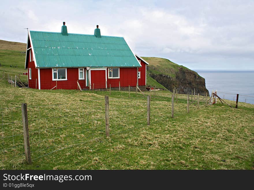 A house of Faeroe Islands coast