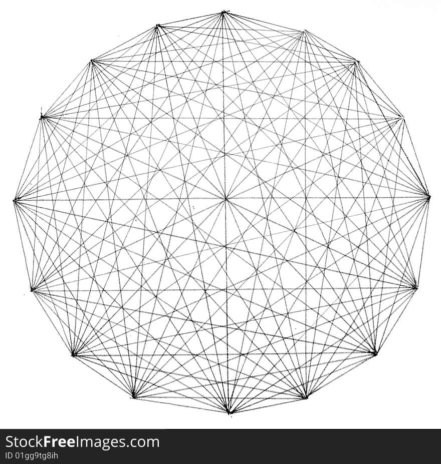 A circle made with straight lines only. A circle made with straight lines only