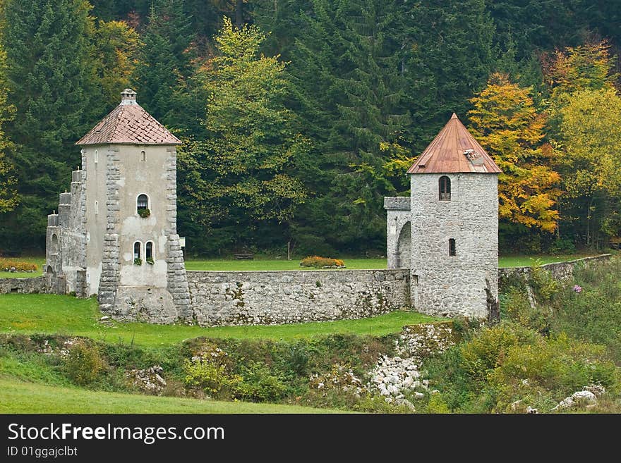 Remains of small castle on Masun in Slovenia. Remains of small castle on Masun in Slovenia.