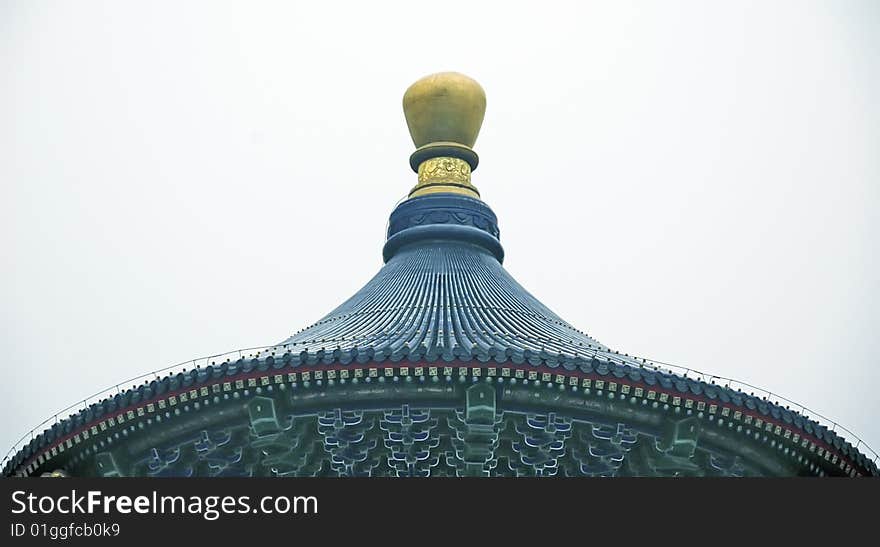 Detail of the roof of the temple of heaven. Detail of the roof of the temple of heaven