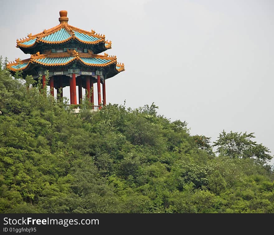 Temple at the great wall, beijing, china