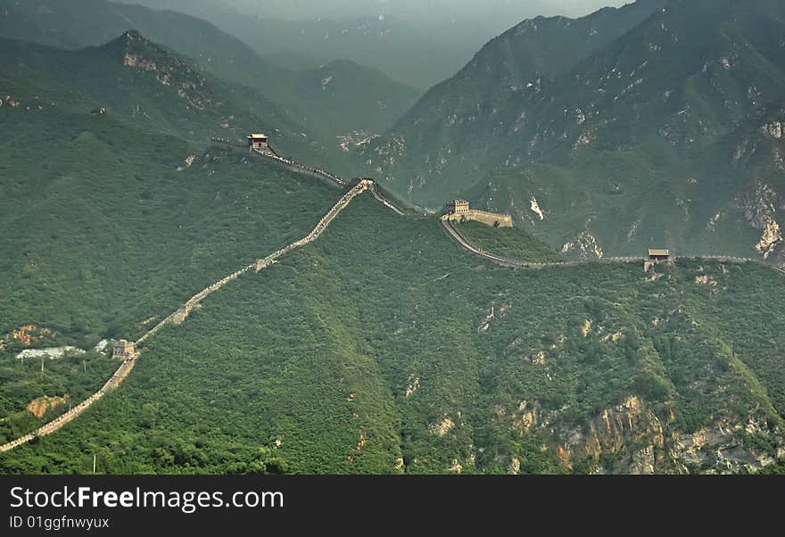 The great wall near beijing, China. The great wall near beijing, China