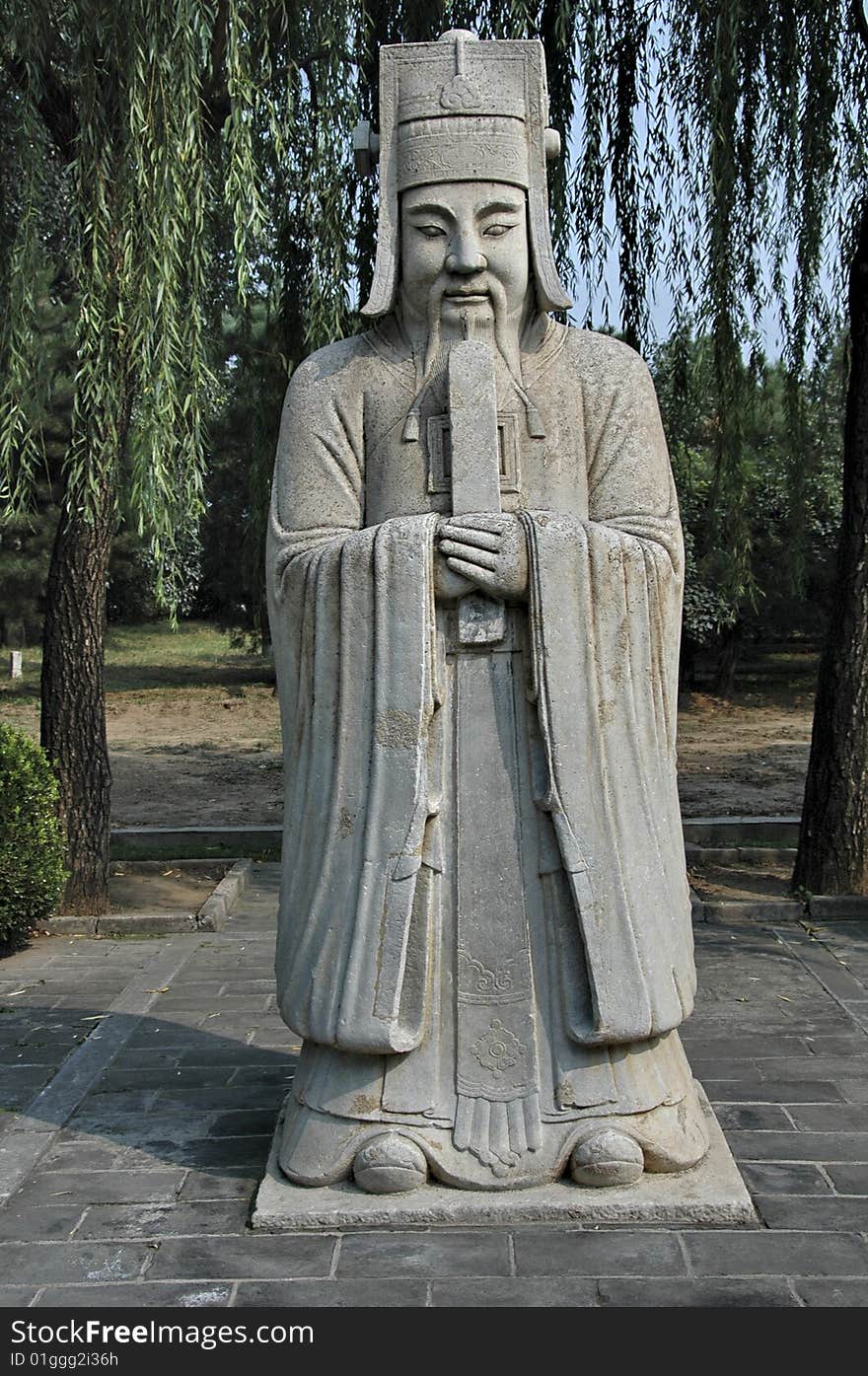 Statue of a chinese monk