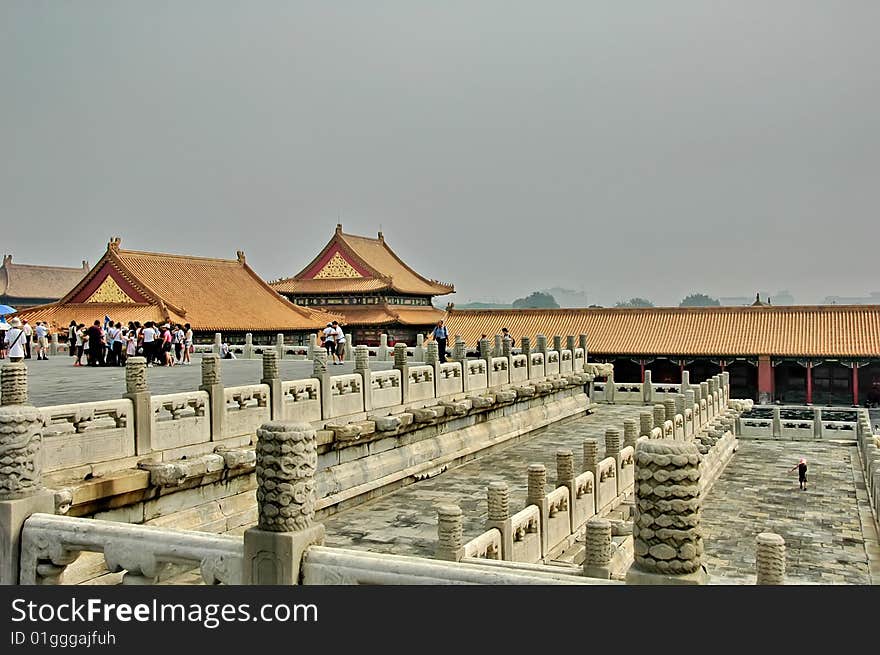 View of the forbidden city in beijing, china