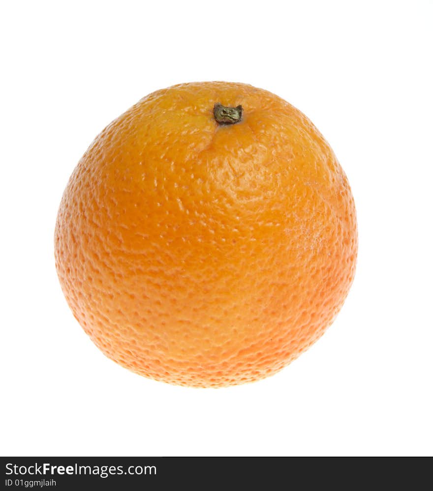 Single orange isolated over a white background. Single orange isolated over a white background