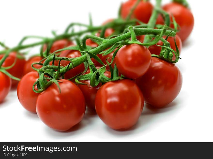 Red cherry tomato close up