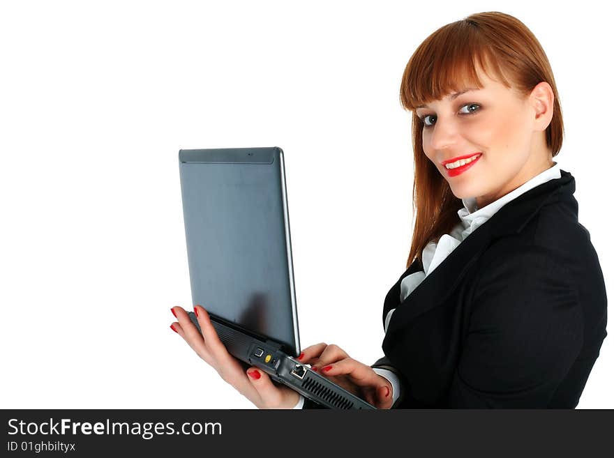 Business woman with laptop