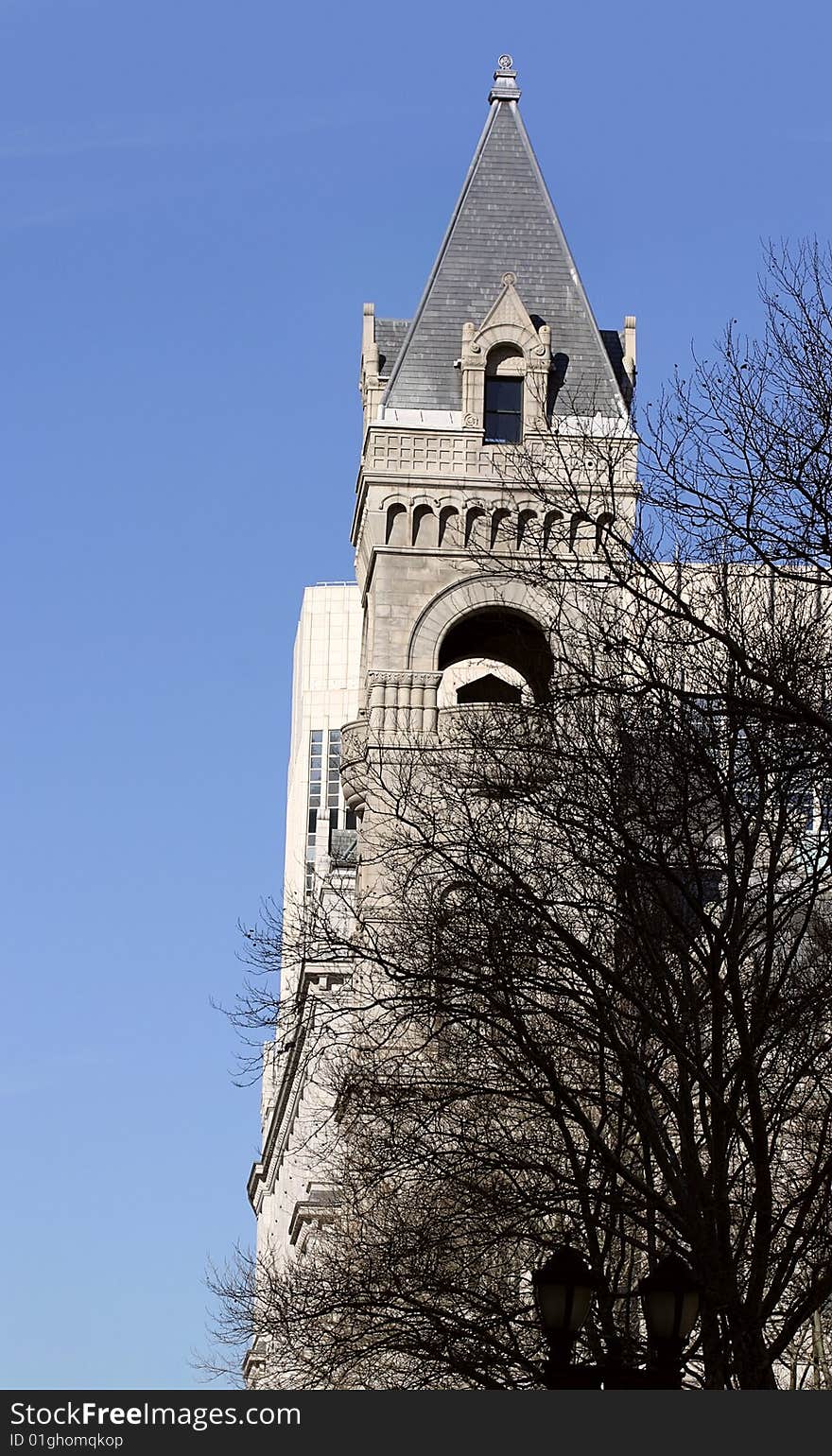 Shot of historic building in Brooklyn heights 
from park looks like a castle. Shot of historic building in Brooklyn heights 
from park looks like a castle