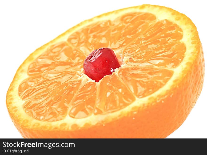 Grain of pomegranate is in a mandarine.