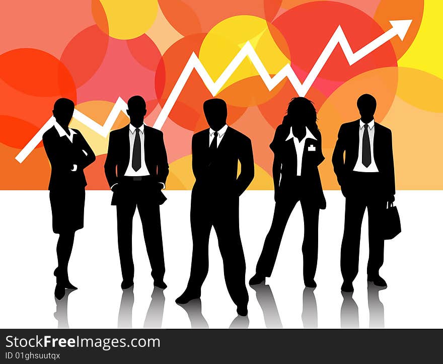 Vector illustration of business people