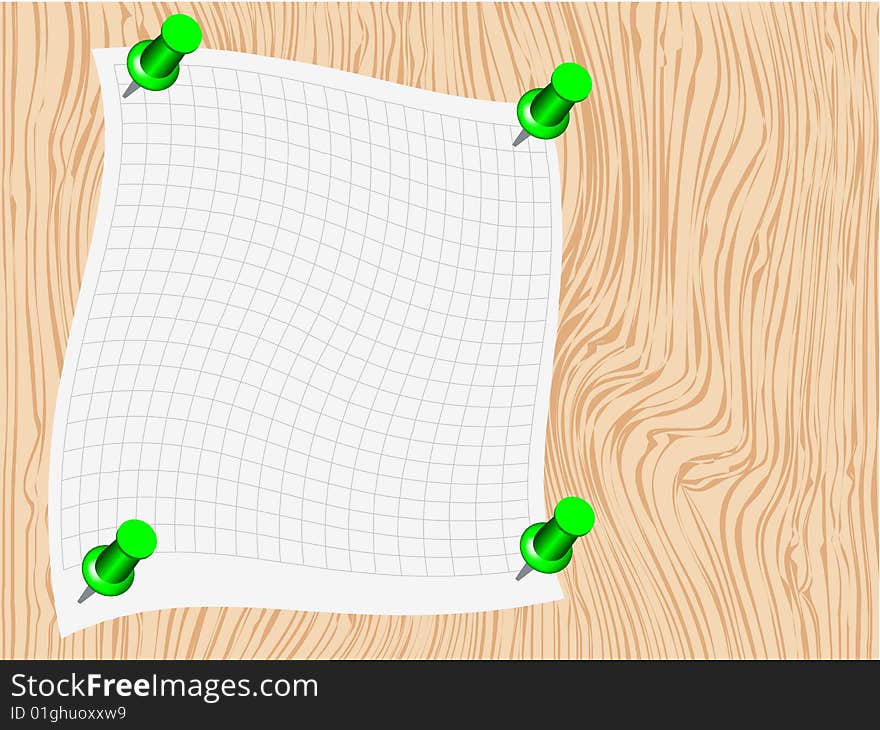 Notepaper on wood background