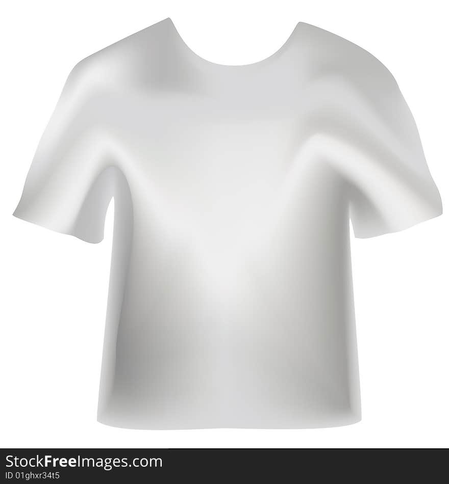 Vector white t-shirt, vector illustration. Vector white t-shirt, vector illustration