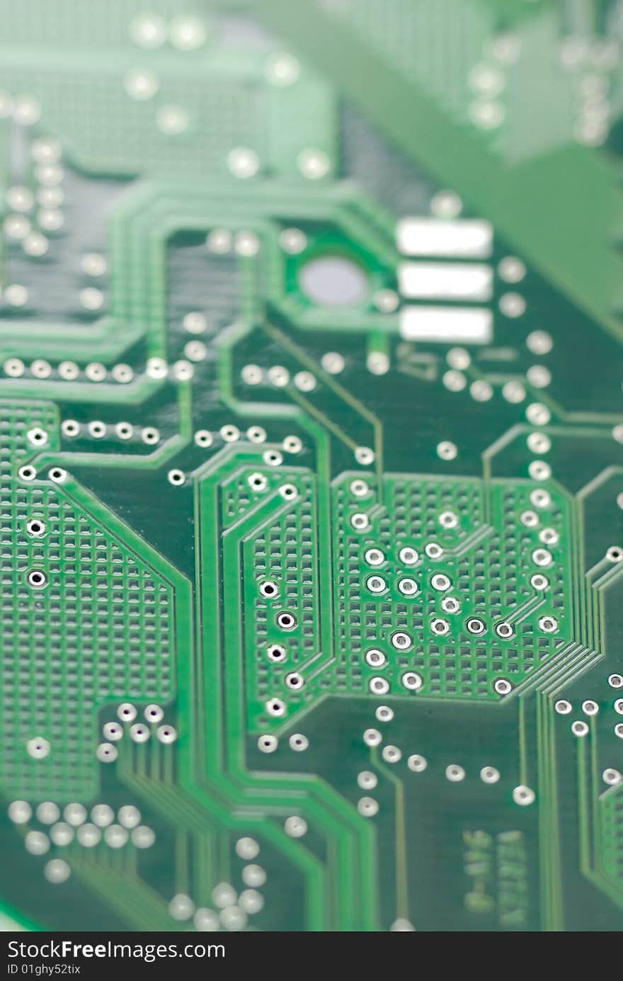 Circuit board close up shot