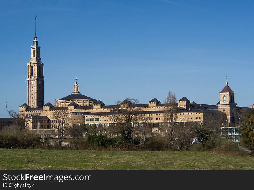 Panoramic photograph of the asturias university. Panoramic photograph of the asturias university.