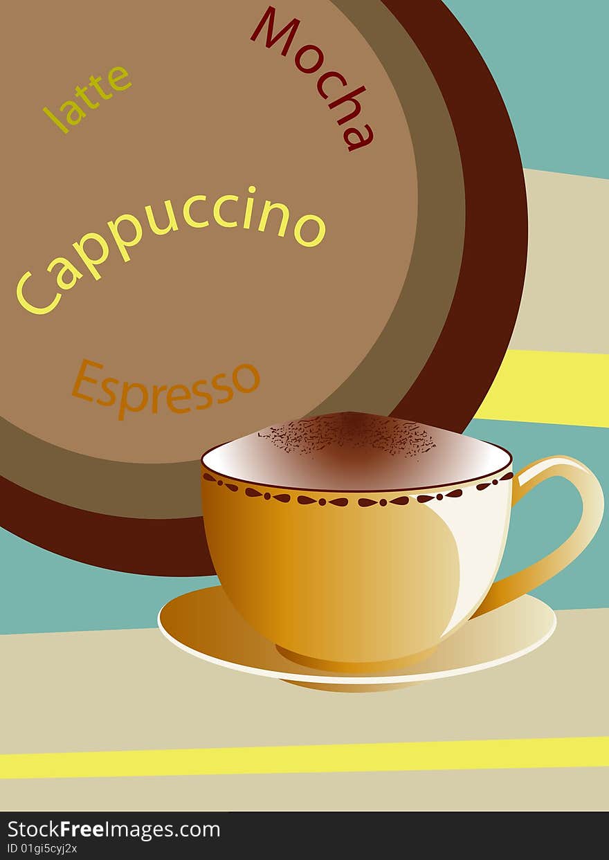 Vector illustration of cup of coffee