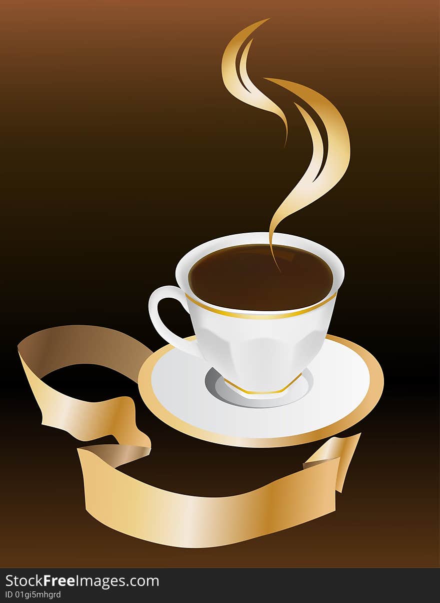 Vector illustration of cup of coffee