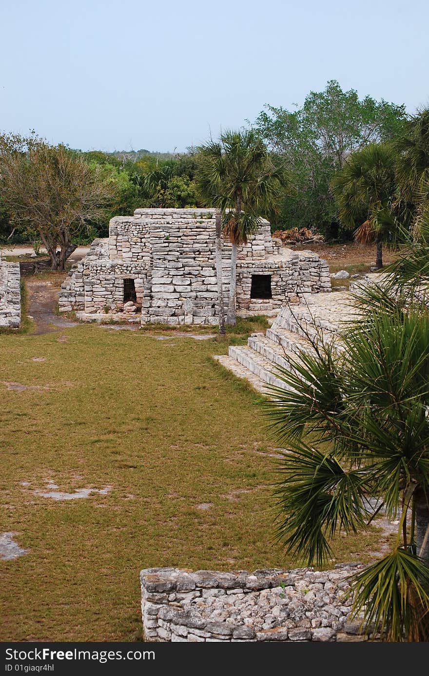 Maya ruin in yucatan mexico