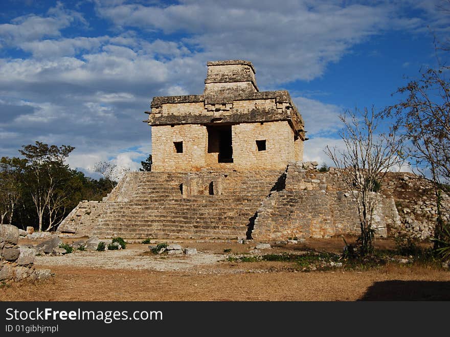 Maya ruin in yucatan mexico