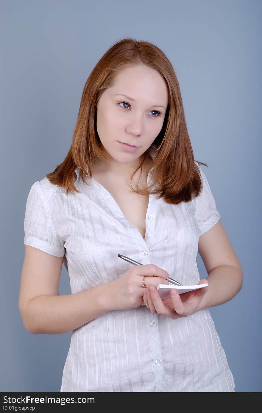 The Young Woman With A Notebook