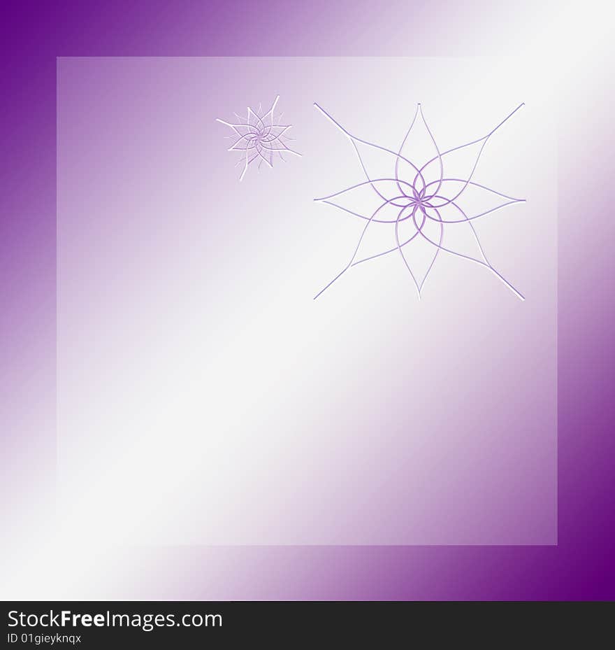 Violet background with beautiful flower