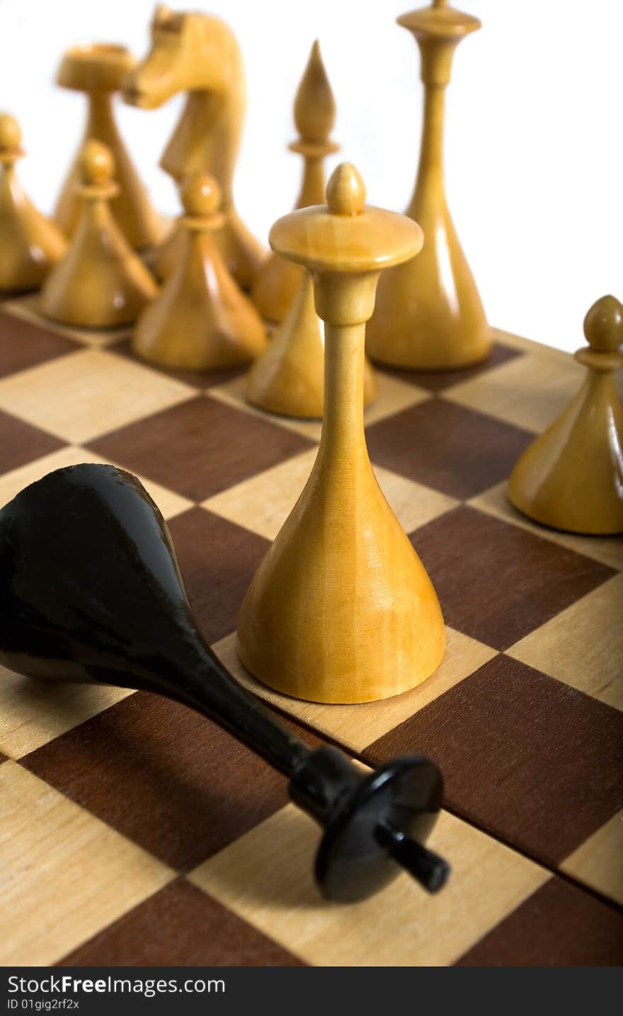 Sports: defeat in chess, checkmate