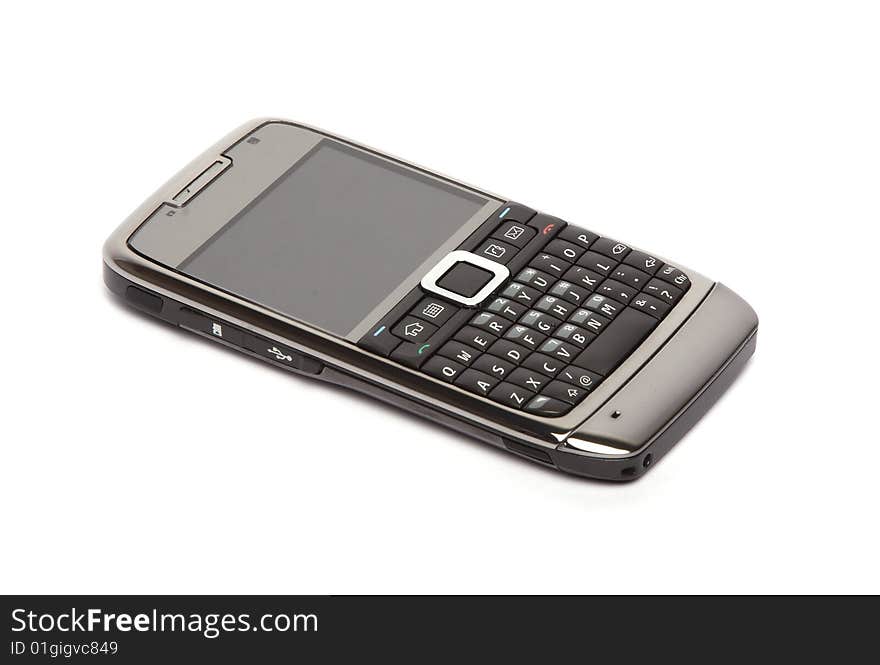 Mobile phone on white background