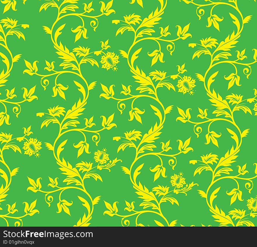 Green ornamenr background