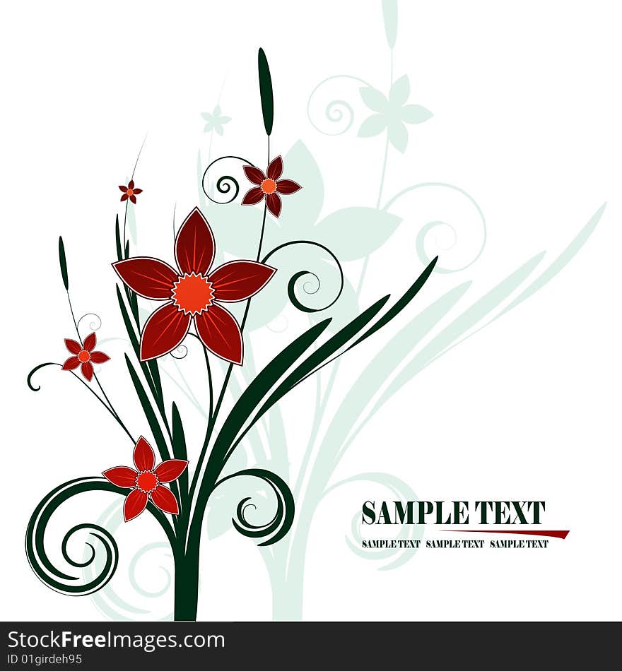 The stylized vector background illustration. The stylized vector background illustration