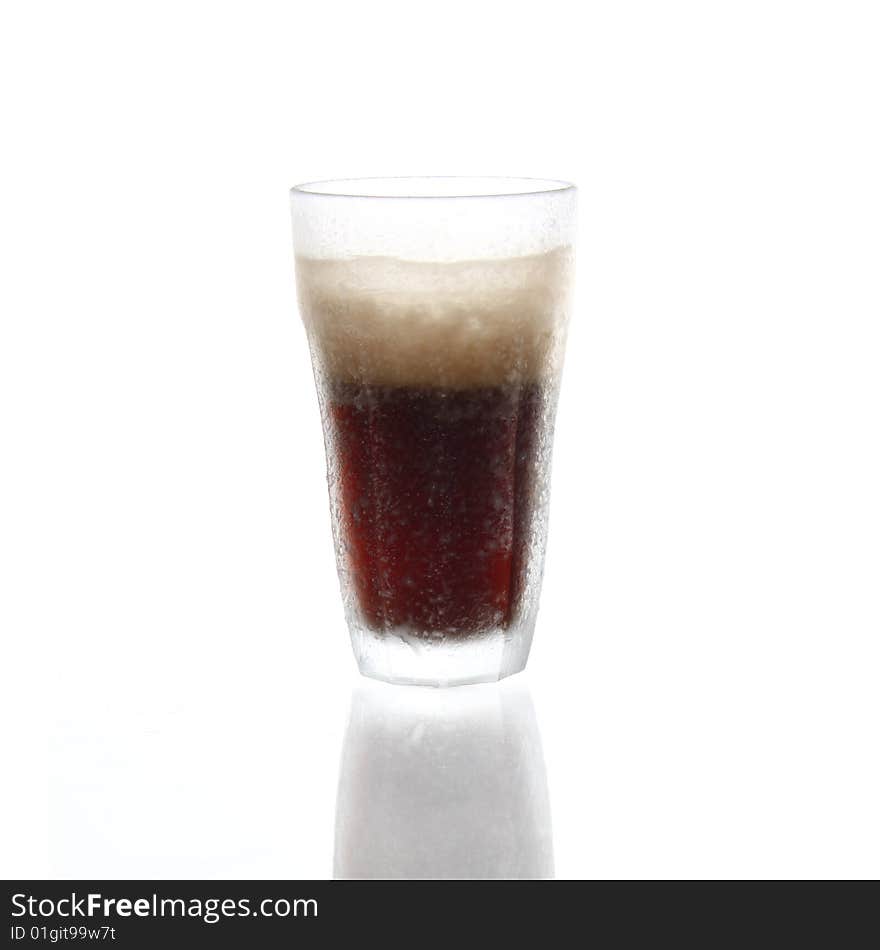 Cold soda in a frozen glass. Cold soda in a frozen glass.