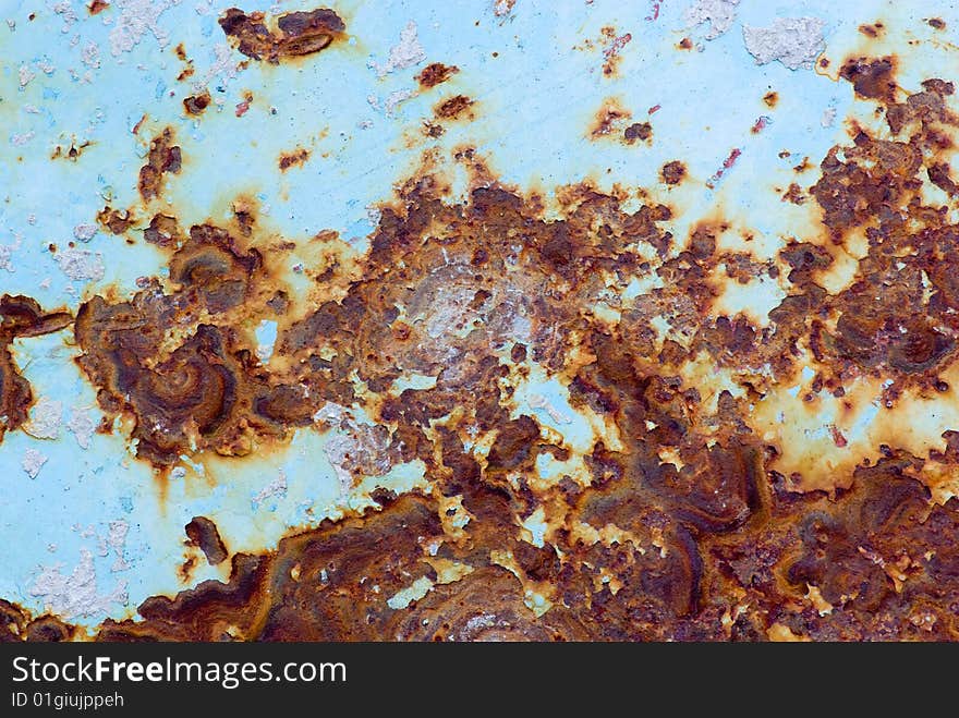 Abstract picture made rust on sheet metal. Abstract picture made rust on sheet metal