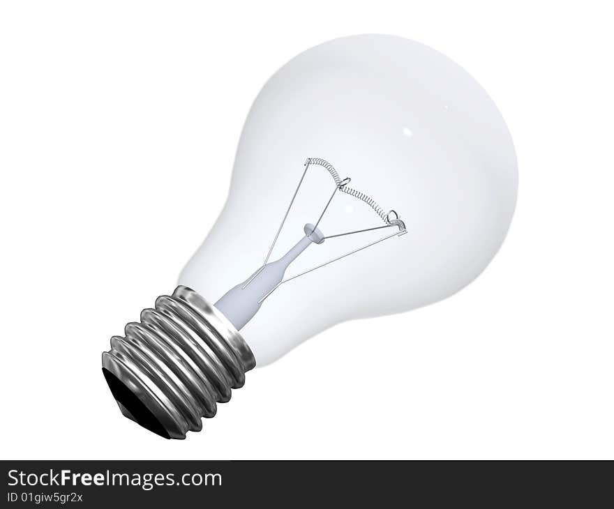 Light bulb isolated on white. Light bulb isolated on white