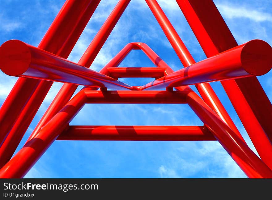 Red Paper Clip Statue