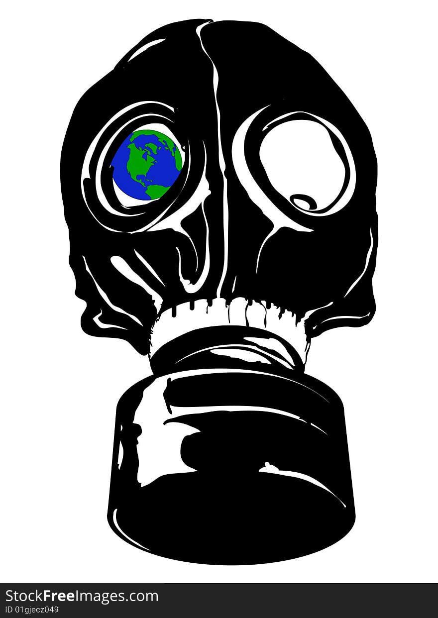 Eye of a gasmask