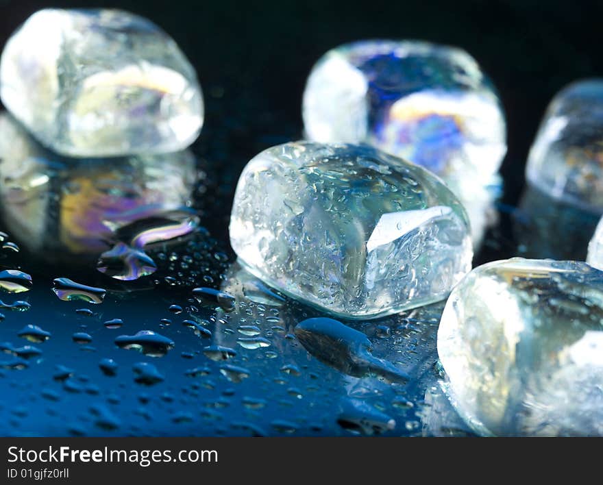 Photo of ice cubes isolated