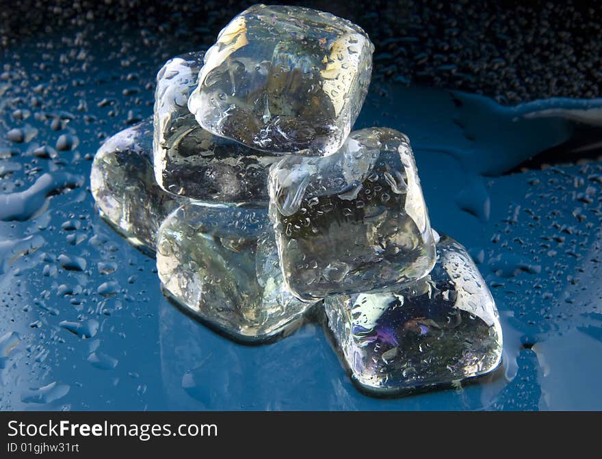 Photo of ice cubes isolated. Photo of ice cubes isolated