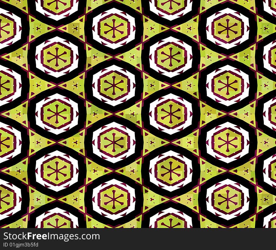 Seamless texture of native star shapes on yellow. Seamless texture of native star shapes on yellow